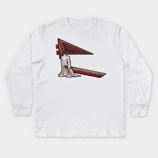 Pyramid Head Kitty Kids Long Sleeve T-Shirt